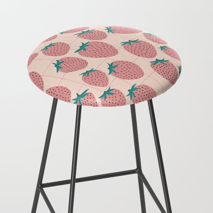 Pink strawberries Stool Gallery Image 2