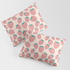 Pink strawberries Pillow Sham Gallery Image 3