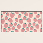 Pink strawberries Desk Mat Gallery Image 3