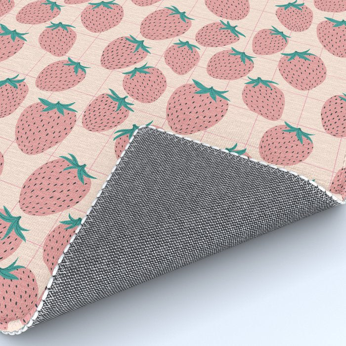 Pink strawberries Rug Gallery Image 4