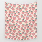 Pink strawberries Wall Tapestry Gallery Image 4