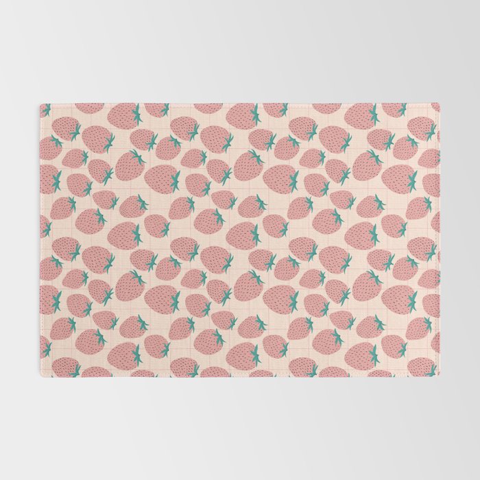 Pink strawberries Rug Gallery Image 2