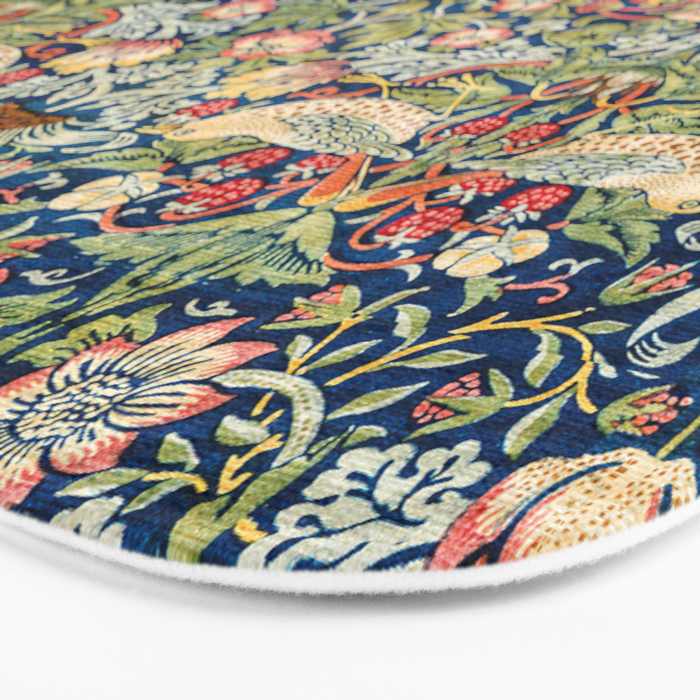 Strawberry Thief by William Morris Bath Mat Gallery Image 3