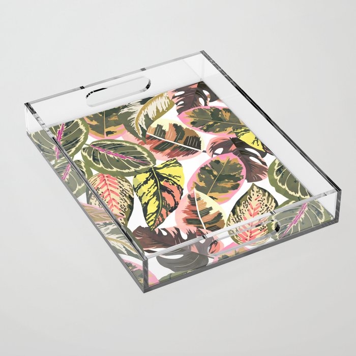 Wild jungle botanical leaves 63 Acrylic Tray Gallery Image 1