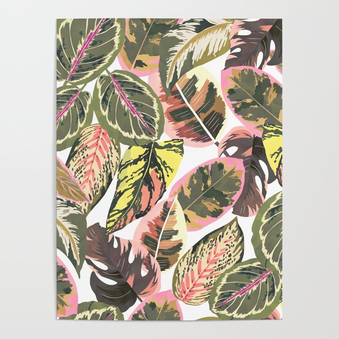 Wild jungle botanical leaves 63 Poster Gallery Image 4