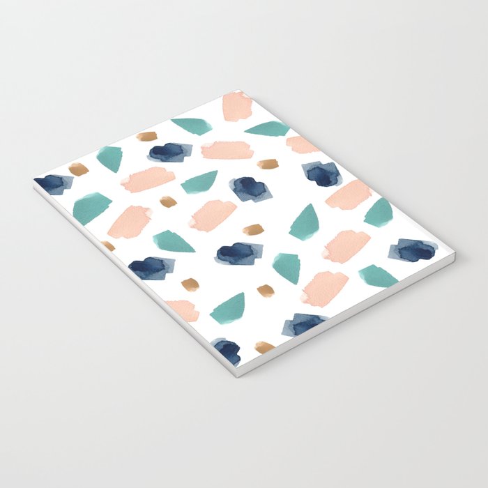 Terrazzo (turquoise, navy, pink & gold) Notebook Gallery Image 3