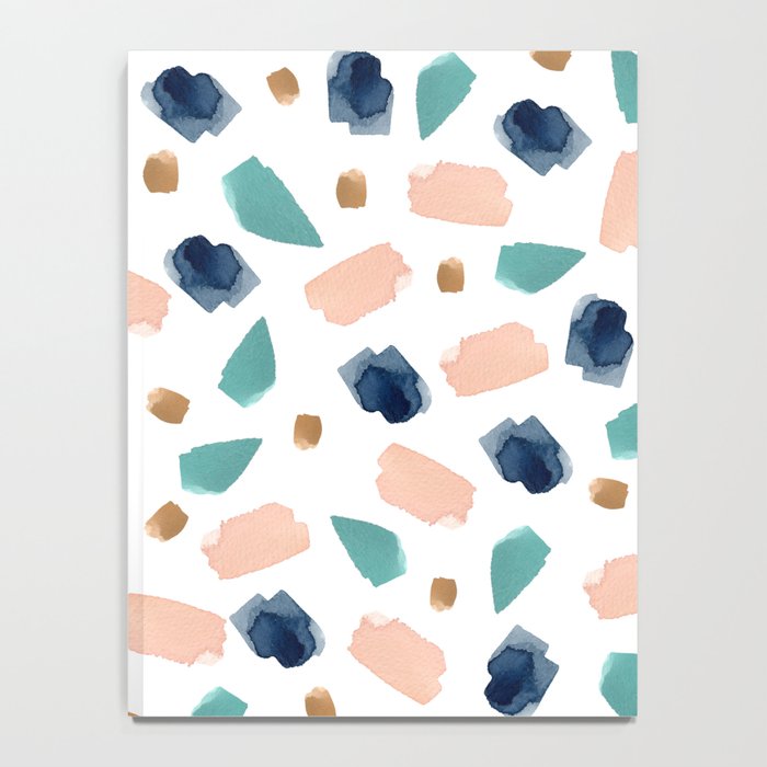 Terrazzo (turquoise, navy, pink & gold) Notebook Gallery Image 4