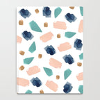 Terrazzo (turquoise, navy, pink & gold) Notebook Gallery Image 4