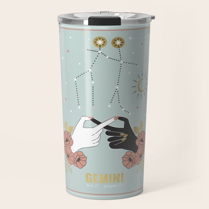 Gemini Zodiac Series Travel Mug Gallery Image 1