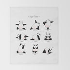 Yoga Panda II Throw Blanket Gallery Image 2