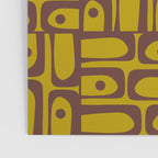 Eclectic Mid Century Modern Piquet Multi Pattern in Chartreuse Olive and Brown Poster Gallery Image 3