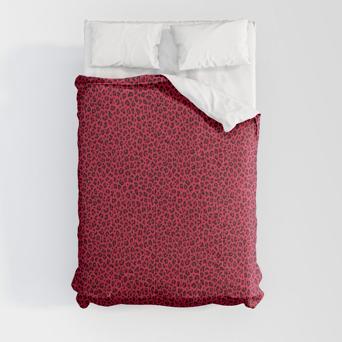 RED LEOPARD PRINT â Cherry Red | Collection : Punk Rock Animal Prints | Comforter Gallery Image 3