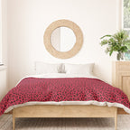 RED LEOPARD PRINT â Cherry Red | Collection : Punk Rock Animal Prints | Duvet Cover Gallery Image 3