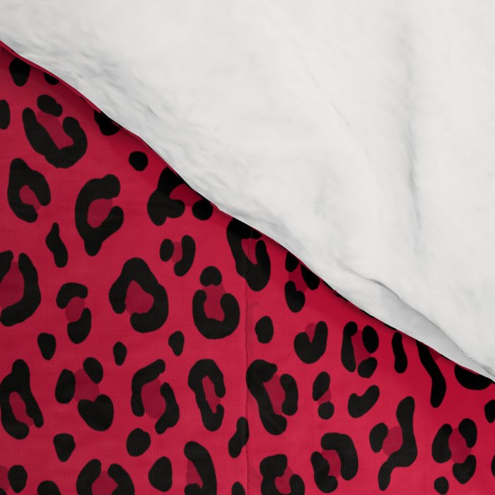 RED LEOPARD PRINT â Cherry Red | Collection : Punk Rock Animal Prints | Comforter Gallery Image 4