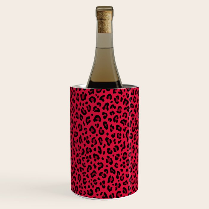 RED LEOPARD PRINT â Cherry Red | Collection : Punk Rock Animal Prints | Wine Chiller Gallery Image 3