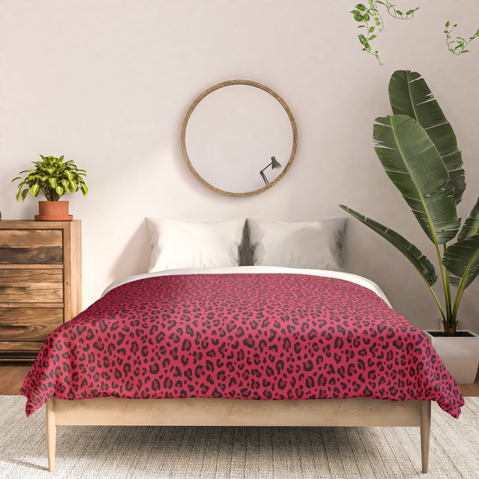 RED LEOPARD PRINT â Cherry Red | Collection : Punk Rock Animal Prints | Comforter Gallery Image 3