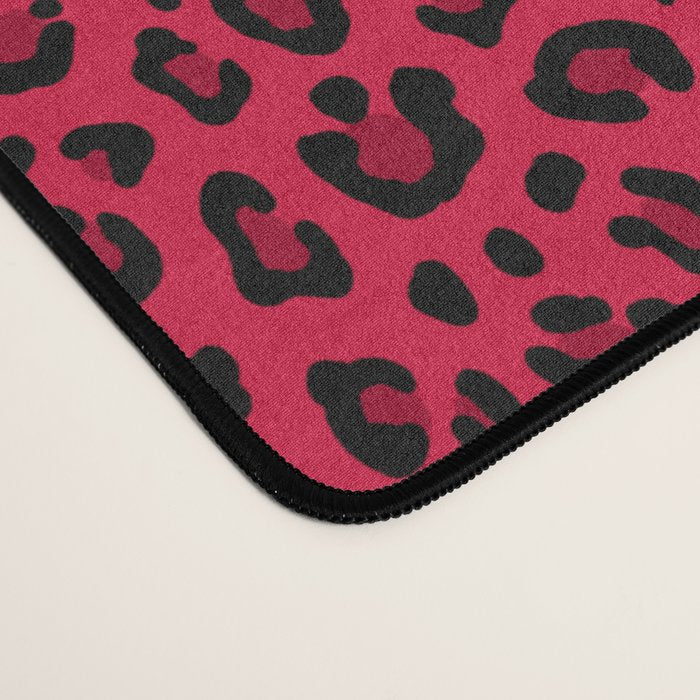 RED LEOPARD PRINT â Cherry Red | Collection : Punk Rock Animal Prints | Desk Mat Gallery Image 4