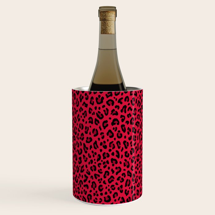 RED LEOPARD PRINT â Cherry Red | Collection : Punk Rock Animal Prints | Wine Chiller Gallery Image 2