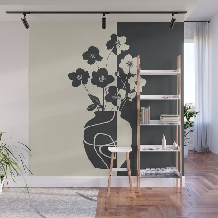 Botanical Contrast 1 Wall Mural Gallery Image 1
