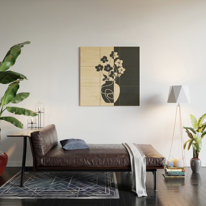 Botanical Contrast 1 Wood Wall Art Gallery Image 2