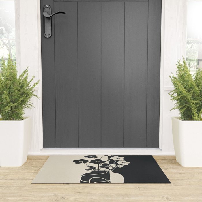 Botanical Contrast 1 Welcome Mat Gallery Image 3