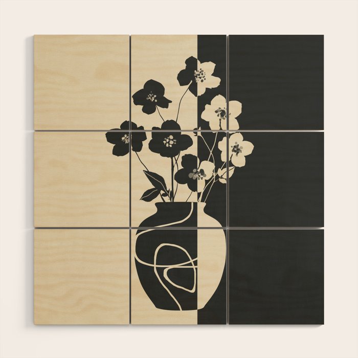 Botanical Contrast 1 Wood Wall Art Gallery Image 1