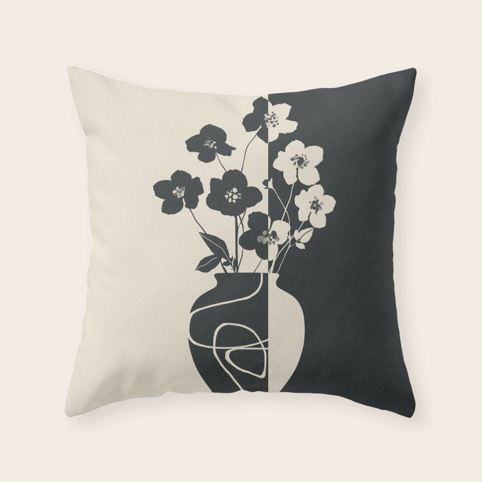Botanical Contrast 1 Throw Pillow Gallery Image 6