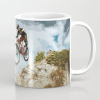 Flying Downhill on a Mountain Bike Coffee Mug Gallery Image 1