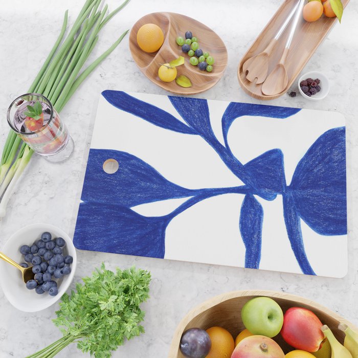 Plant blue  Cutting Board Gallery Image 2