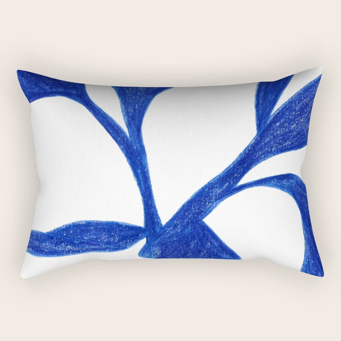 Plant blue  Rectangular Pillow Gallery Image 1