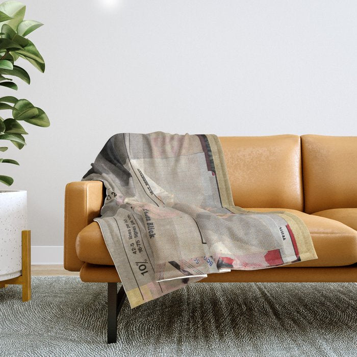 daydream rasterhausens grauburgunder milchbreiapplikation Throw Blanket Gallery Image 1