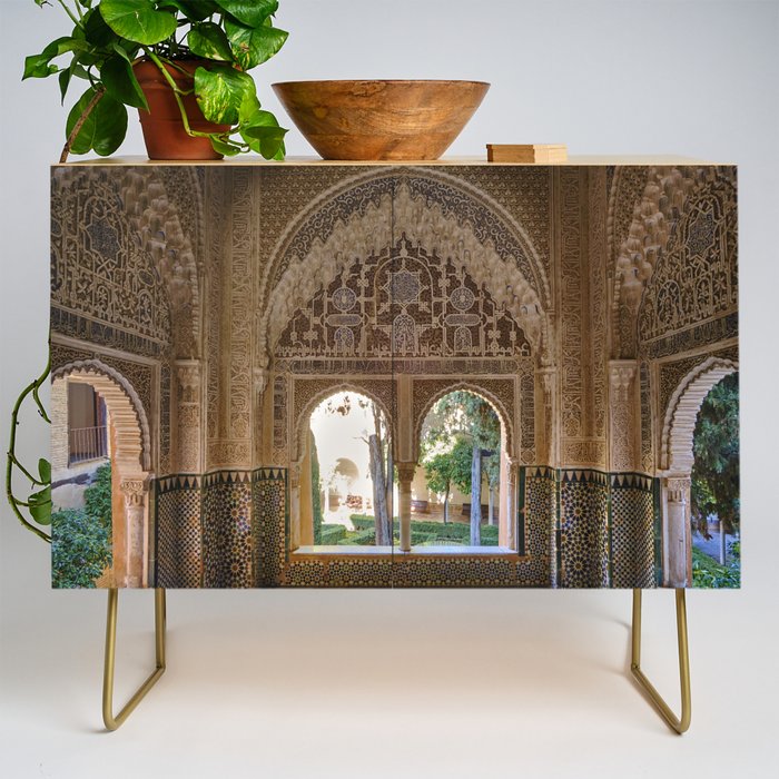 Lindaraja oriel. The Alhambra palace. Granada. Spain. Medium format, Film Credenza Gallery Image 1