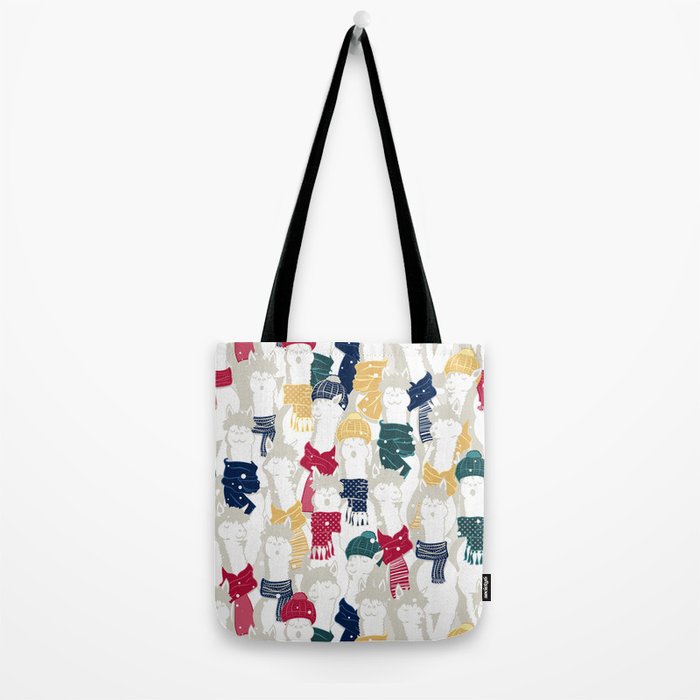 Happy llamas Christmas choir Tote Bag Gallery Image 2