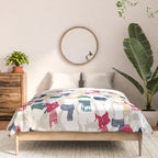 Happy llamas Christmas choir Comforter Gallery Image 3