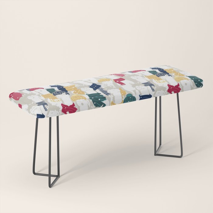 Happy llamas Christmas choir Bench Gallery Image 1