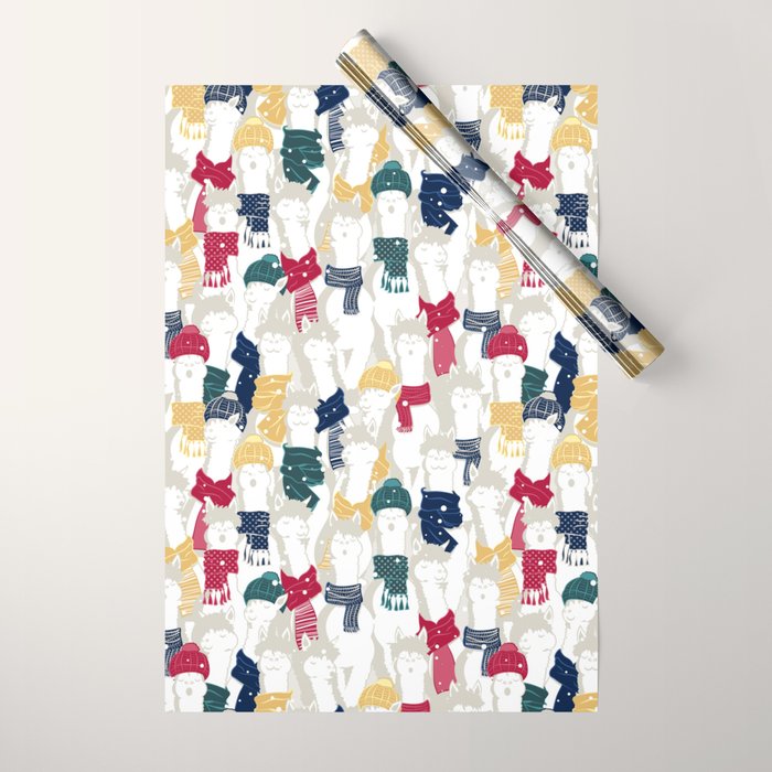 Happy llamas Christmas choir Wrapping Paper Gallery Image 1