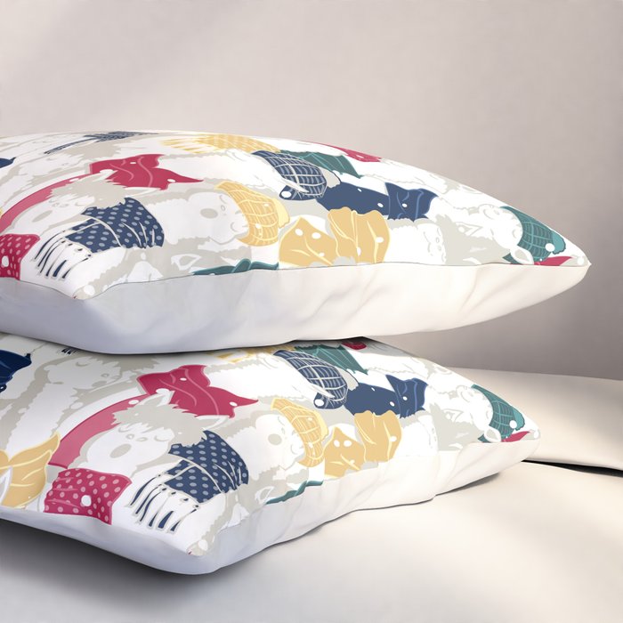 Happy llamas Christmas choir Pillow Sham Gallery Image 3