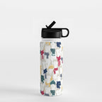 Happy llamas Christmas choir Water Bottle Gallery Image 1