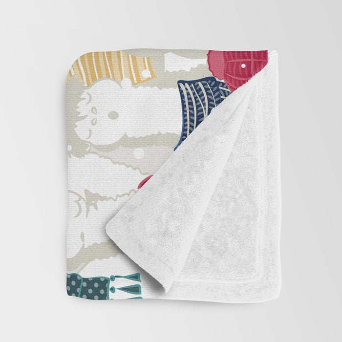 Happy llamas Christmas choir Throw Blanket Gallery Image 3