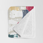 Happy llamas Christmas choir Throw Blanket Gallery Image 3