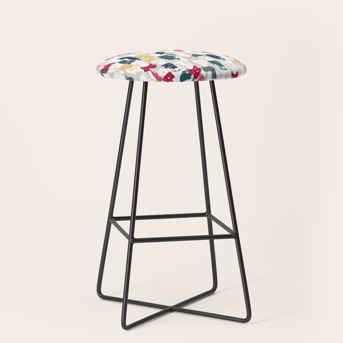 Happy llamas Christmas choir Stool Gallery Image 1