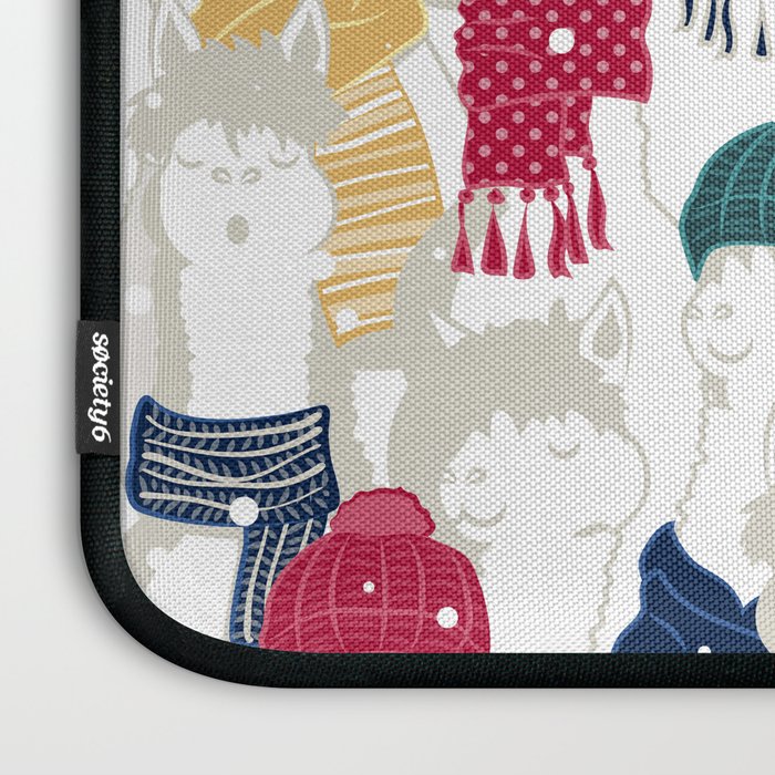 Happy llamas Christmas choir Laptop Sleeve Gallery Image 3