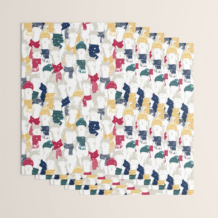 Happy llamas Christmas choir Wrapping Paper Gallery Image 3