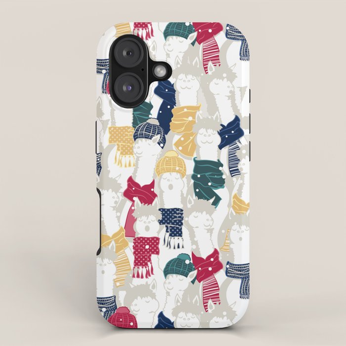 Happy llamas Christmas choir iPhone Case Gallery Image 1