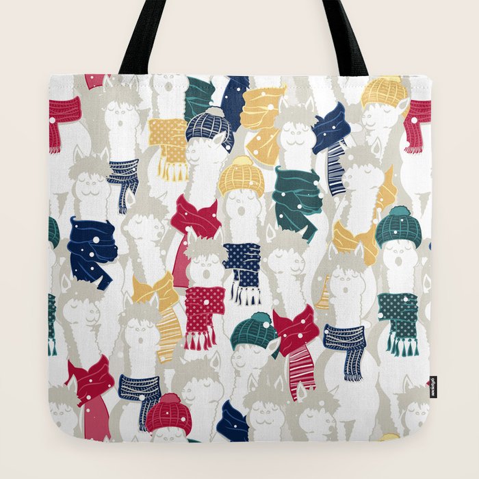 Happy llamas Christmas choir Tote Bag Gallery Image 2