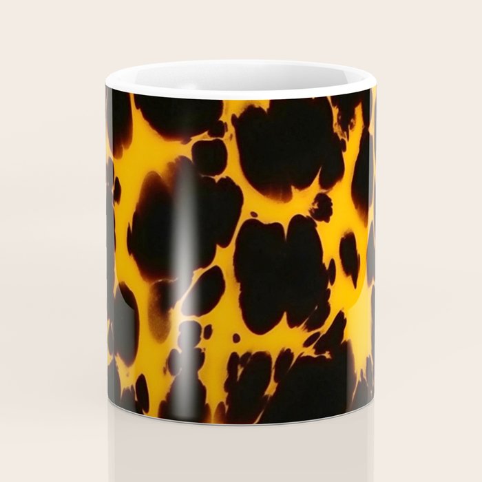 Yellow Amber Tortoiseshell Pattern Coffee Mug Gallery Image 4