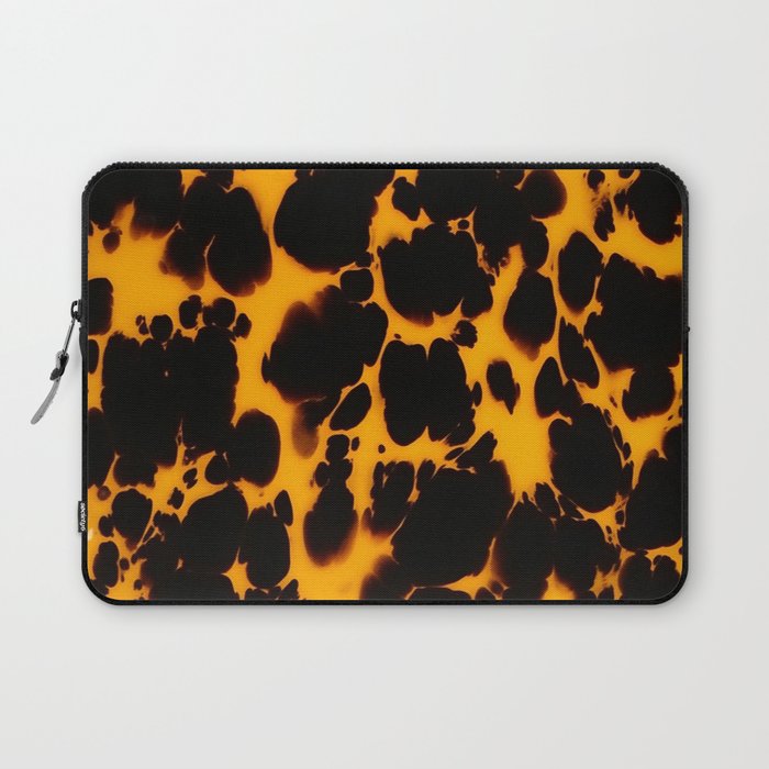 Yellow Amber Tortoiseshell Pattern Laptop Sleeve Gallery Image 1
