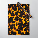 Yellow Amber Tortoiseshell Pattern Wrapping Paper Gallery Image 1