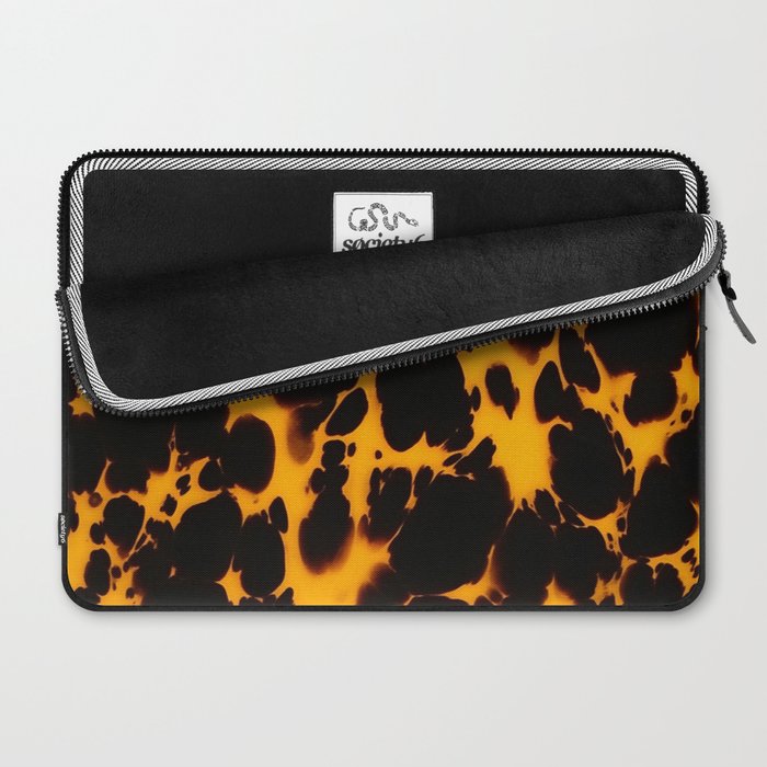 Yellow Amber Tortoiseshell Pattern Laptop Sleeve Gallery Image 2