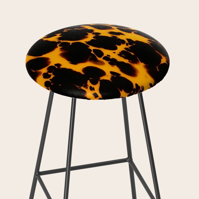 Yellow Amber Tortoiseshell Pattern Stool Gallery Image 2